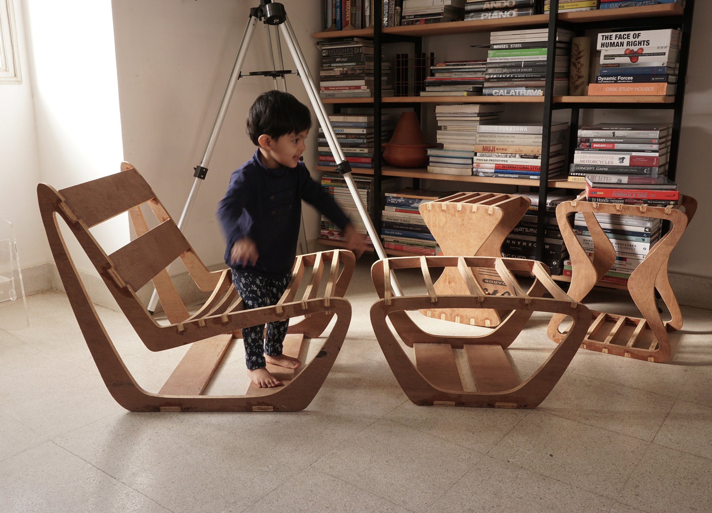 Ergonomic study models for the design development.