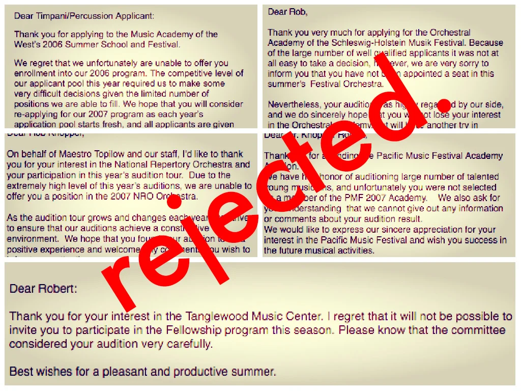 what to do if you get rejected from every summer festival