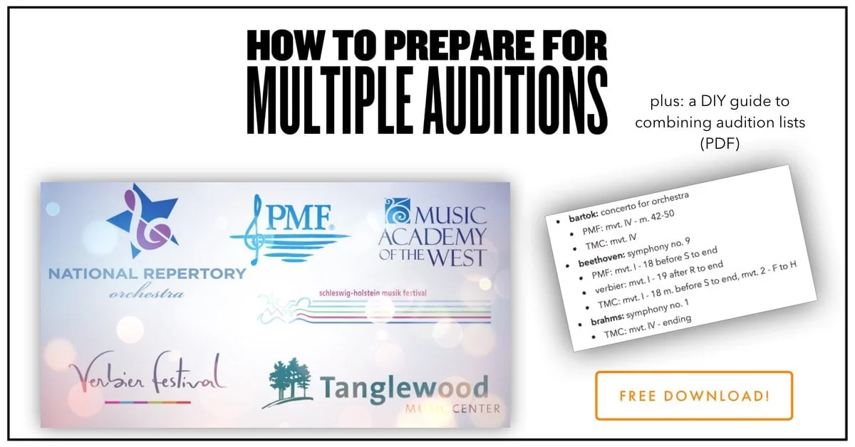 how to prepare for multiple auditions