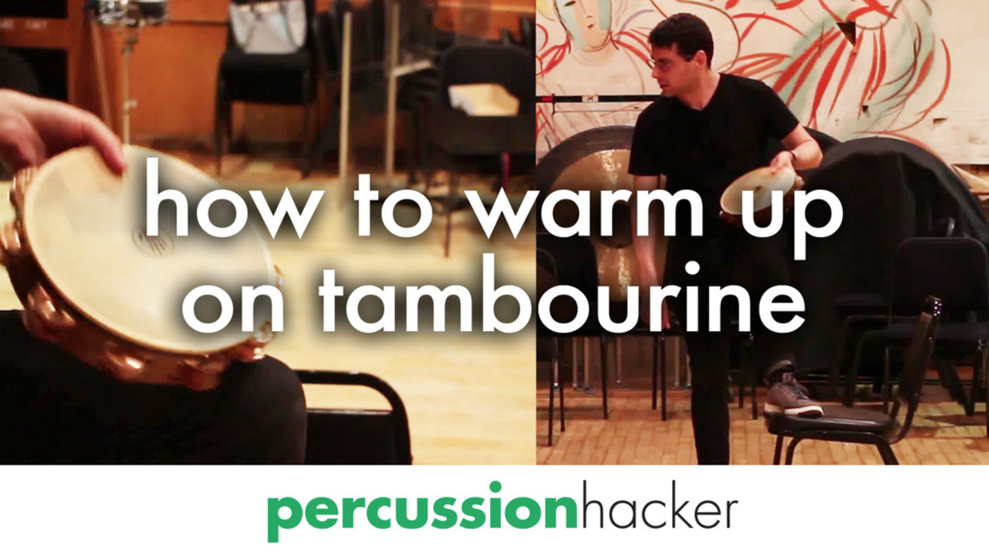 how to warm up on tambourine