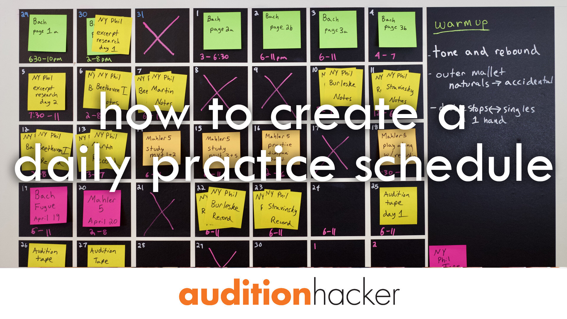 how to create a practice schedule (during coronapause)