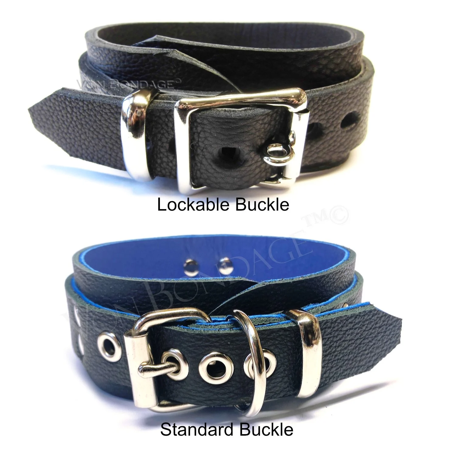 buckle options for von bondage collars