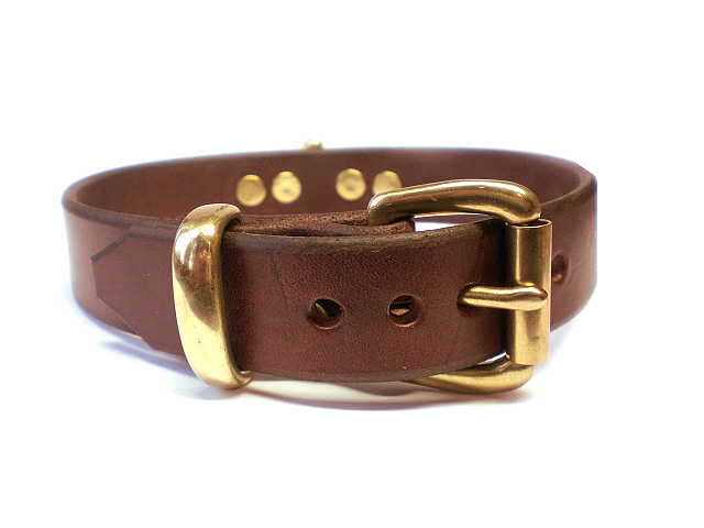 solid brass keeper - brown bridle