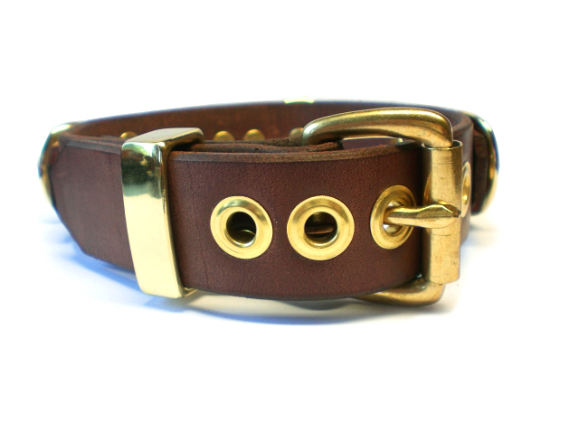 solid brass keeper - brown bridle