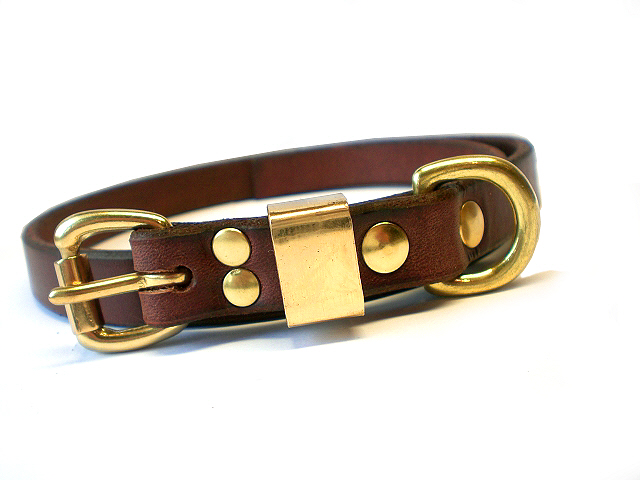 brown bridle - solid brass keper