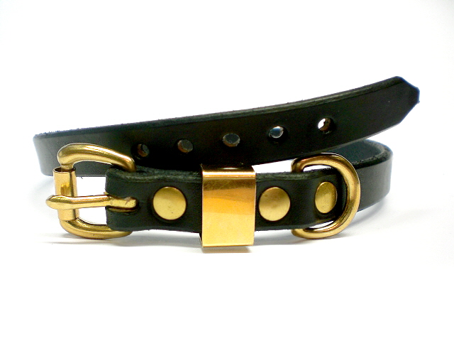 black bridle - solid brass keeper