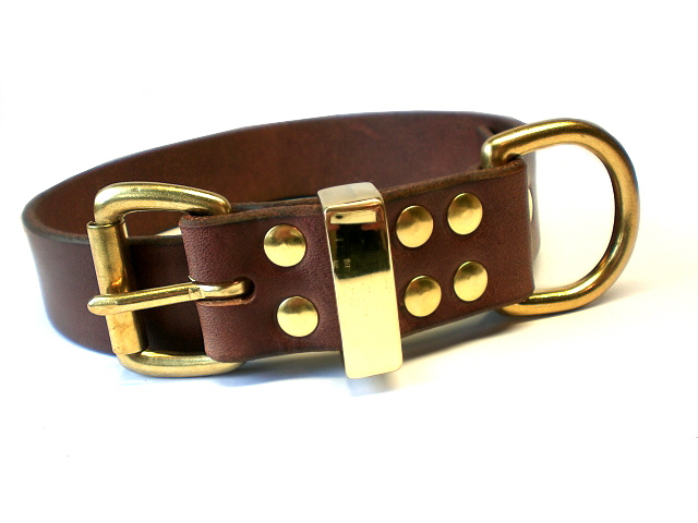 brown bridle - solid brass keeper