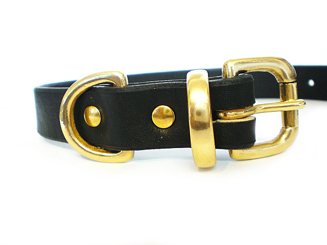 black bridle - solid brass keeper