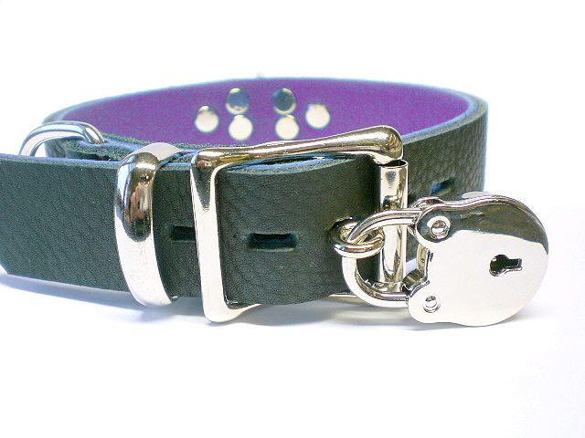 soft black w/purple inlay - lockable buckle