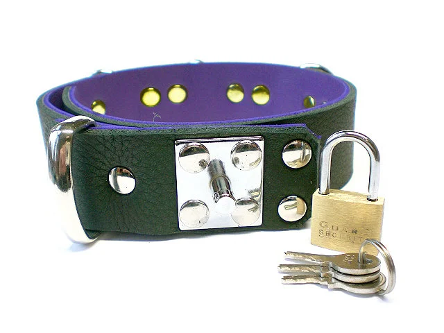 padlocks stud (black w/purple inlay)