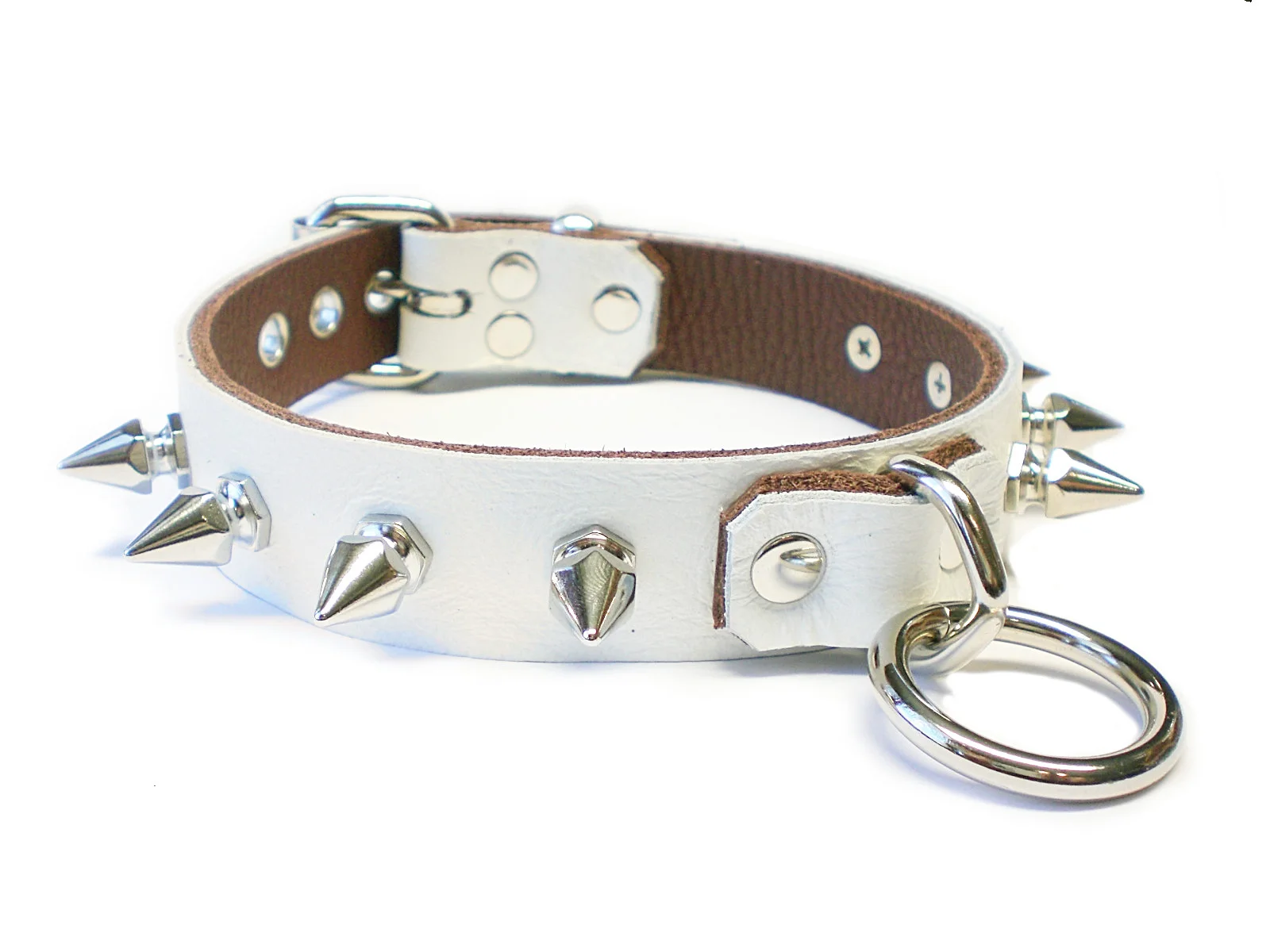 ivory white w/brown inlay
