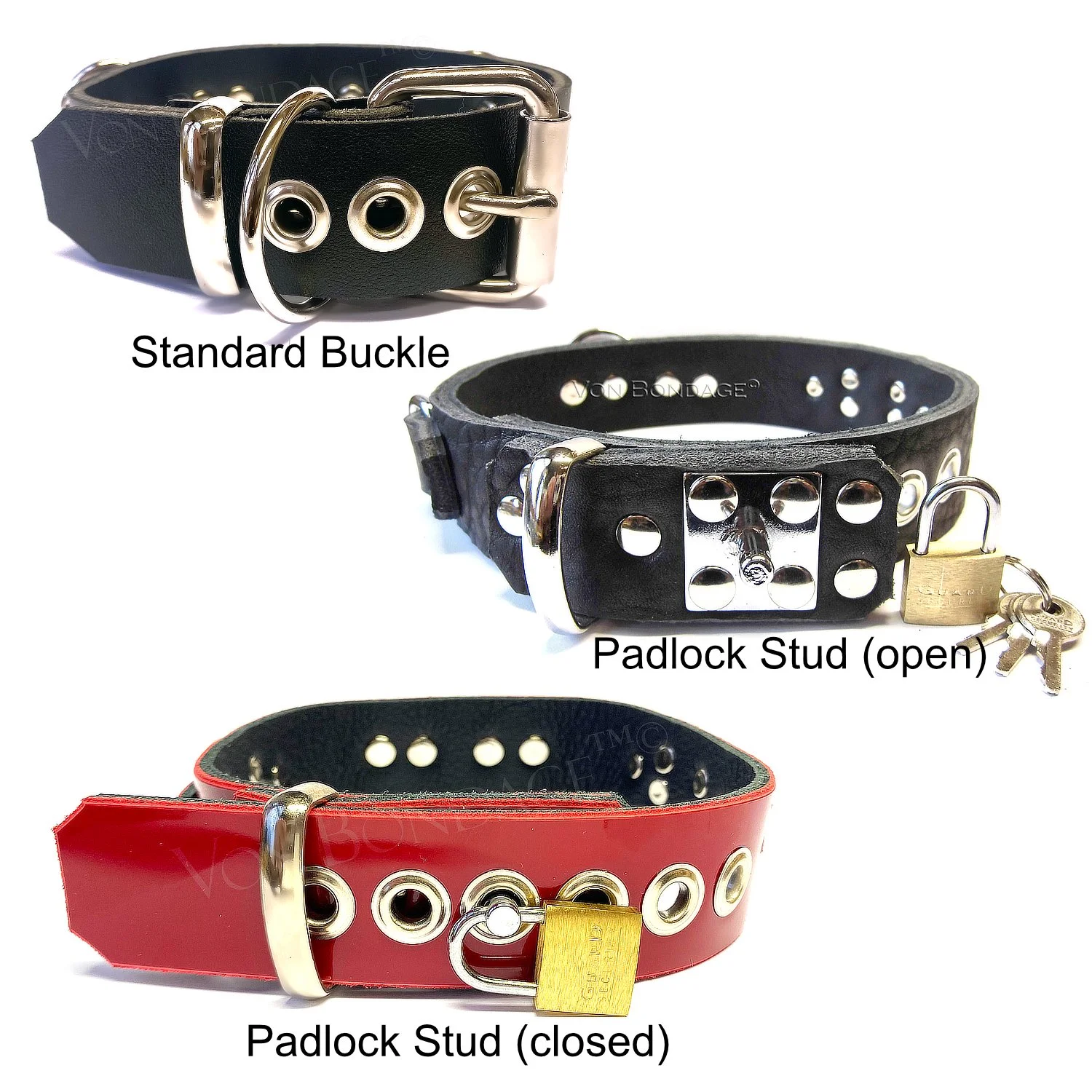 buckle options for von bondage collars