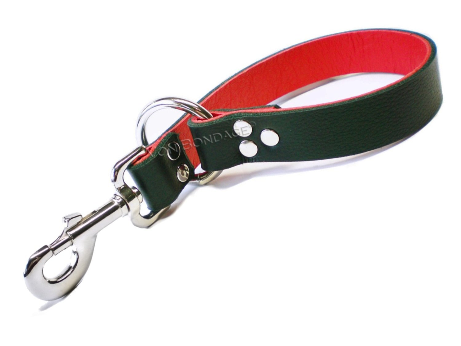 Black and Red Leather Bondage Strap for Bed Restraint