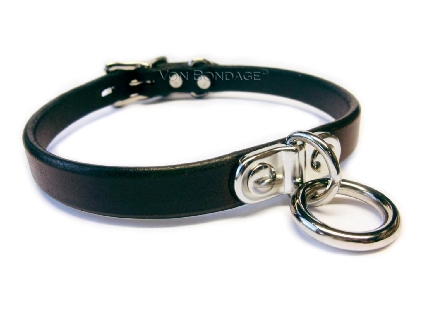Lockable slave Collar with Plated Ring