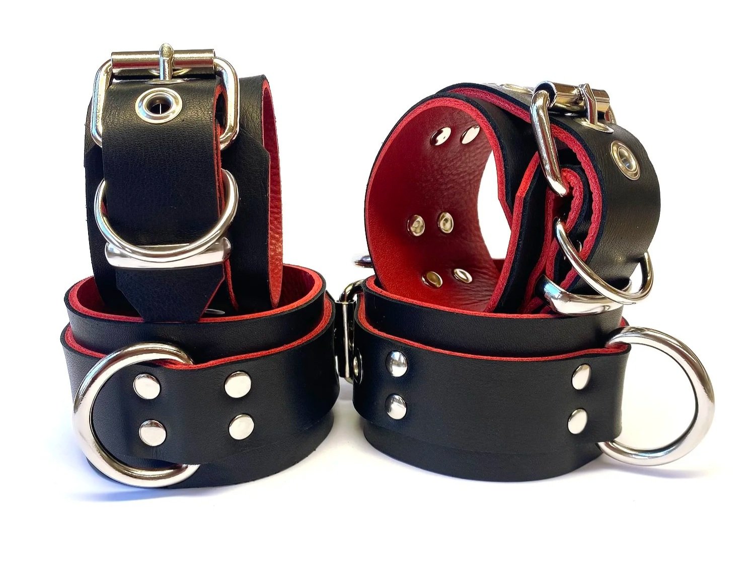 2.25+Black+%26+Red+Leather+Wrist+and+Ankle+Restraints+BDSM+Set.jpg