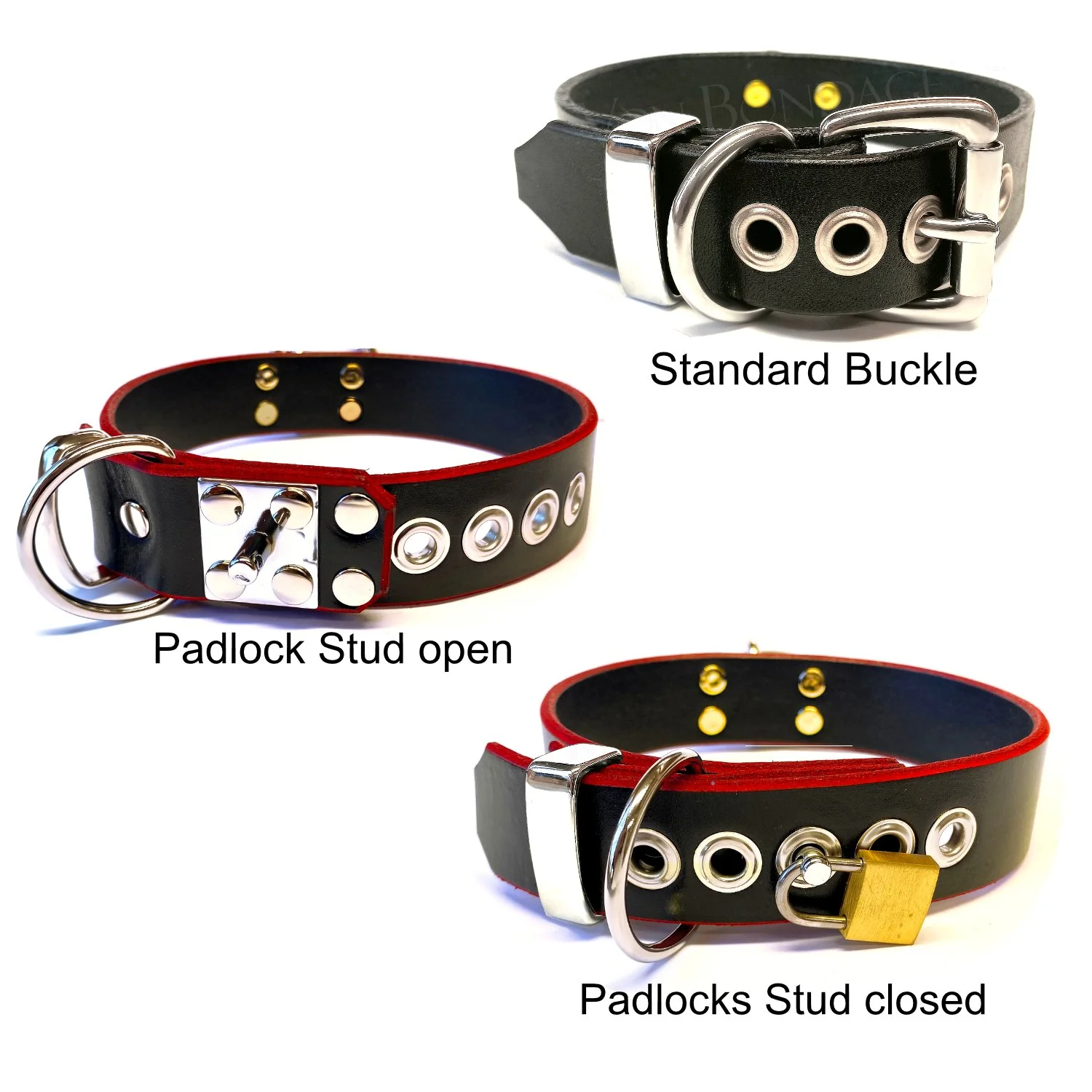 buckle options for nickel free bondage collars