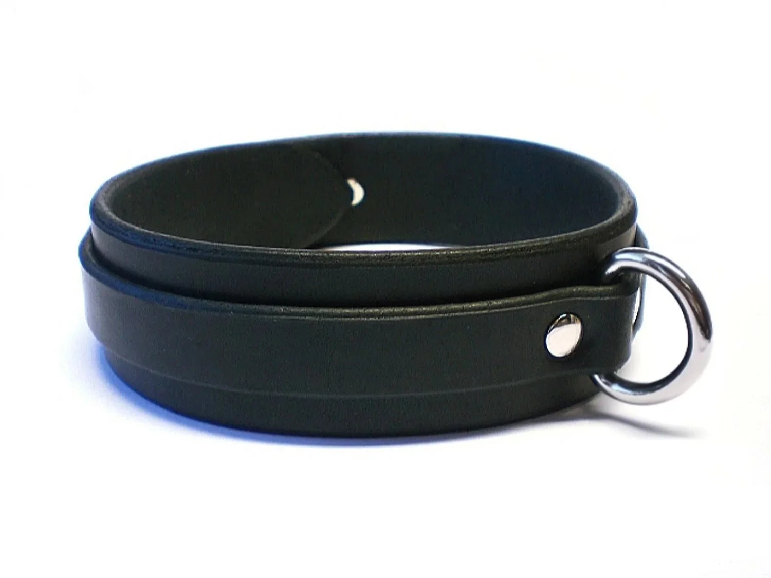 Leather slave Collar with Small D-Ring