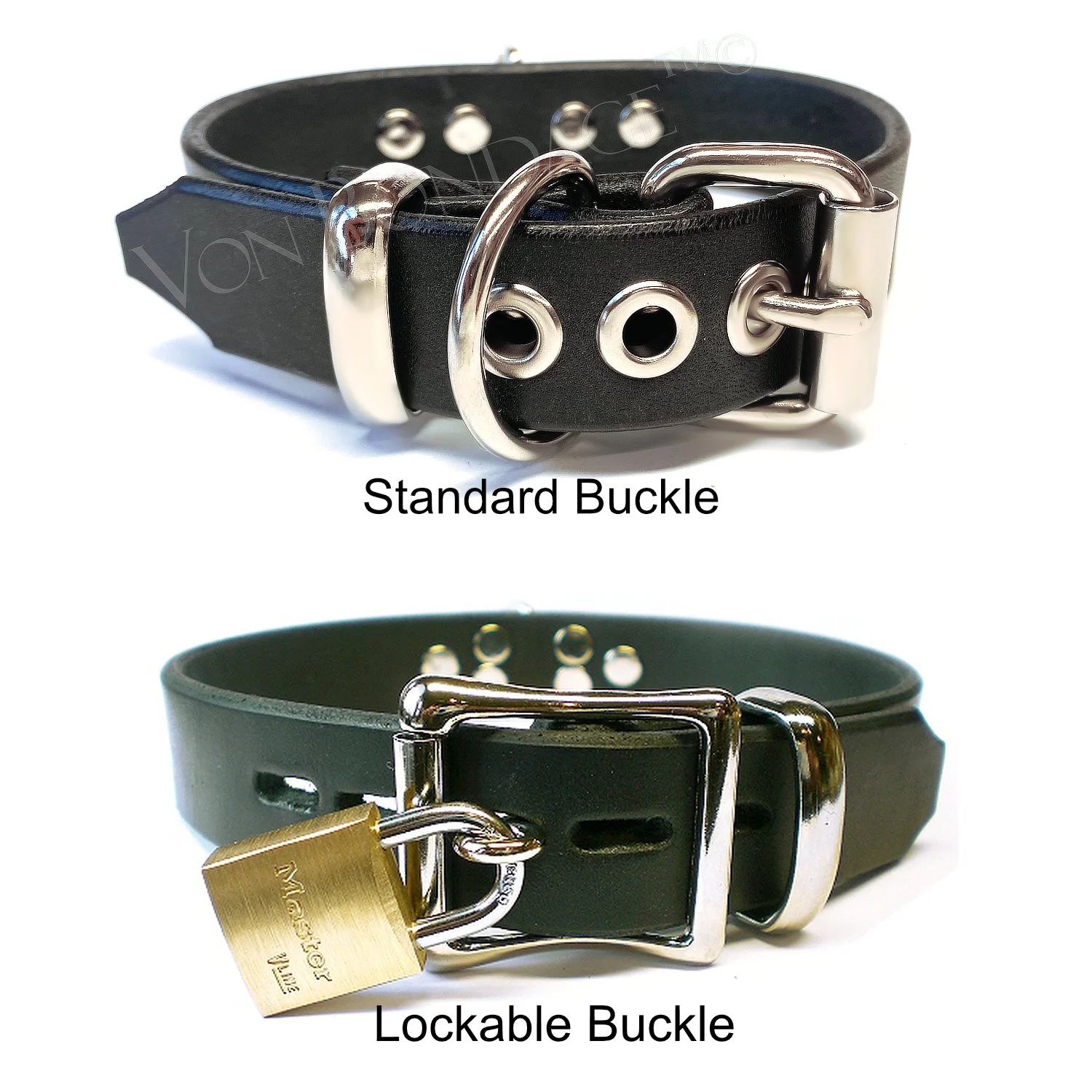 buckle options for von bondage collars