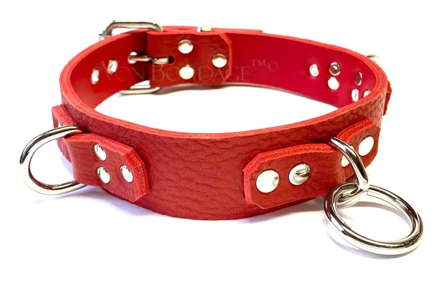 1.25+Red+Bullhide+%26+Red+Lambskin+Lockable+Bondage+Collar+with+Bondage+Ring+D-Rings.jpg