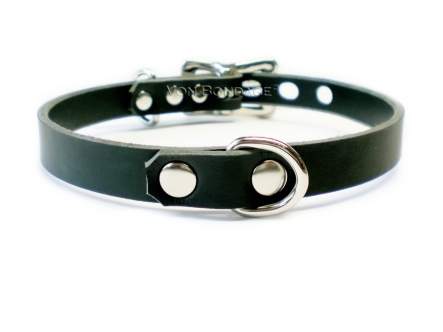 .5+Black+Vegan+BDSM+Day+Collar+with+a+tiny+dee+ring.jpg