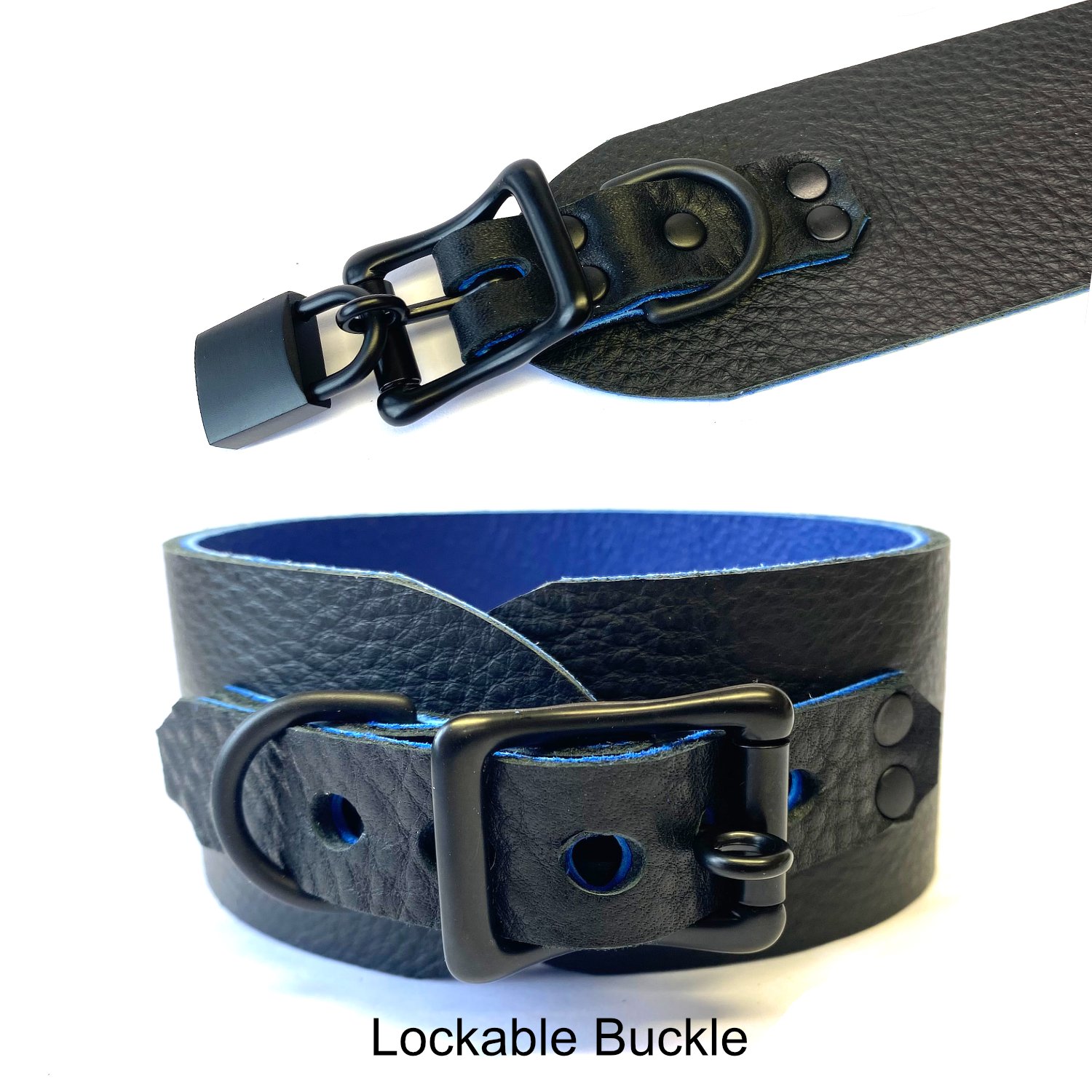 lockable buckle on bondage collar