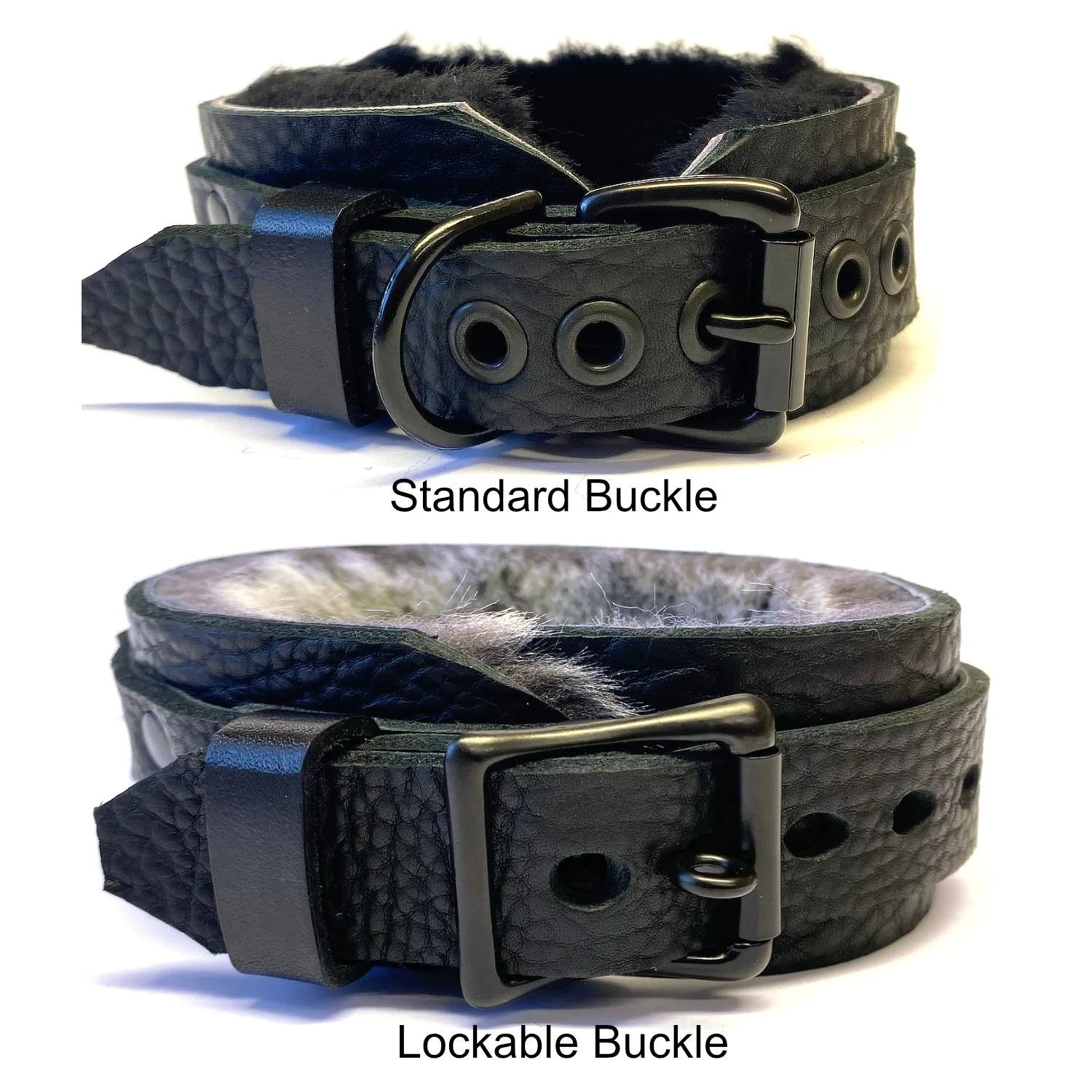 buckle choices for sheepskin bdsm collars