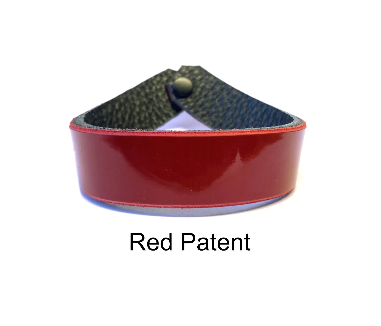 swatch of red patent leather