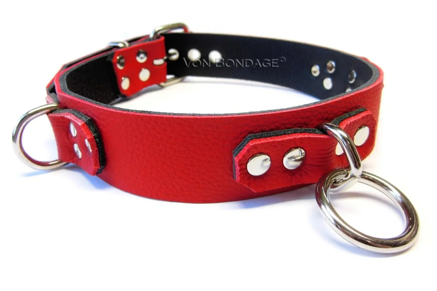 1.25+Red+Leather+Lockable+Bondage+Collar+with+front+Ring+and+side+dee+rings.jpg
