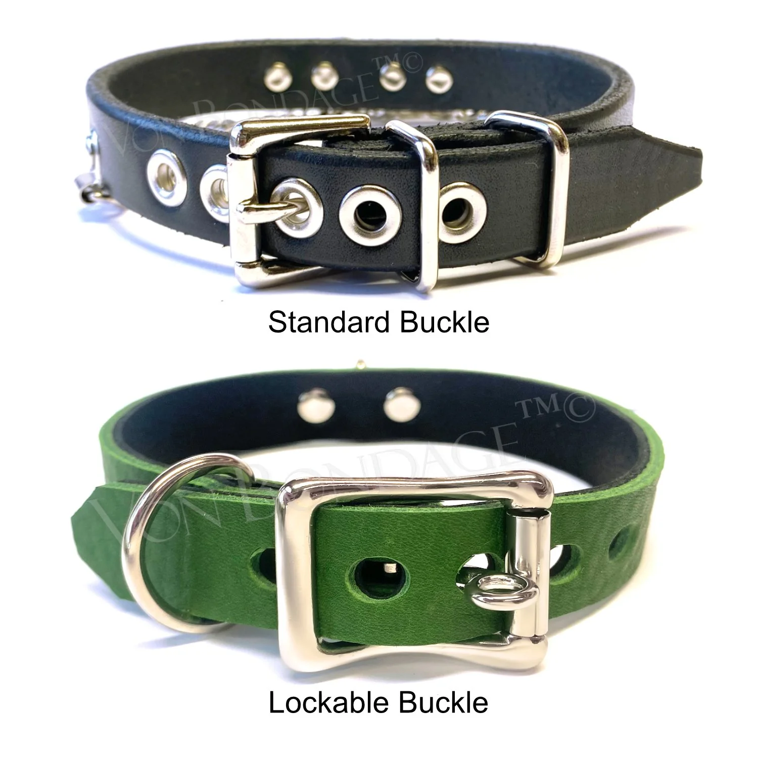 buckle options for von bondage collars