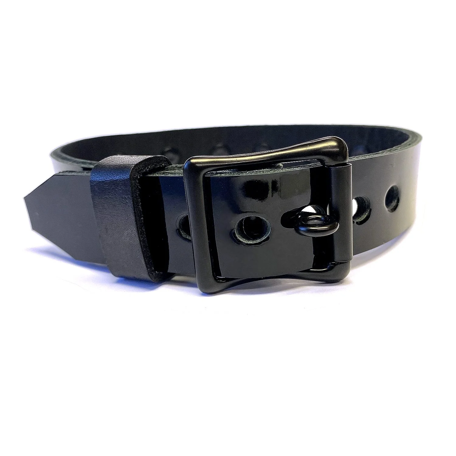 black lockable buckle on bdsm collar