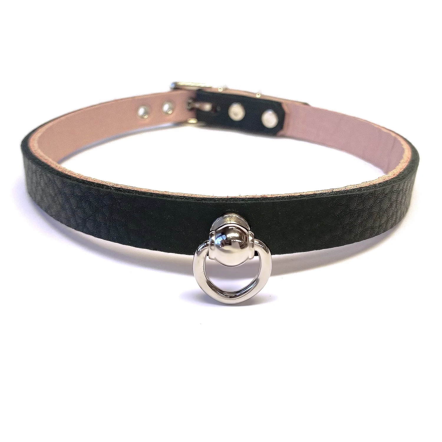 .5 Black & Pink Day Collar with Ball Stud Ring.jpg