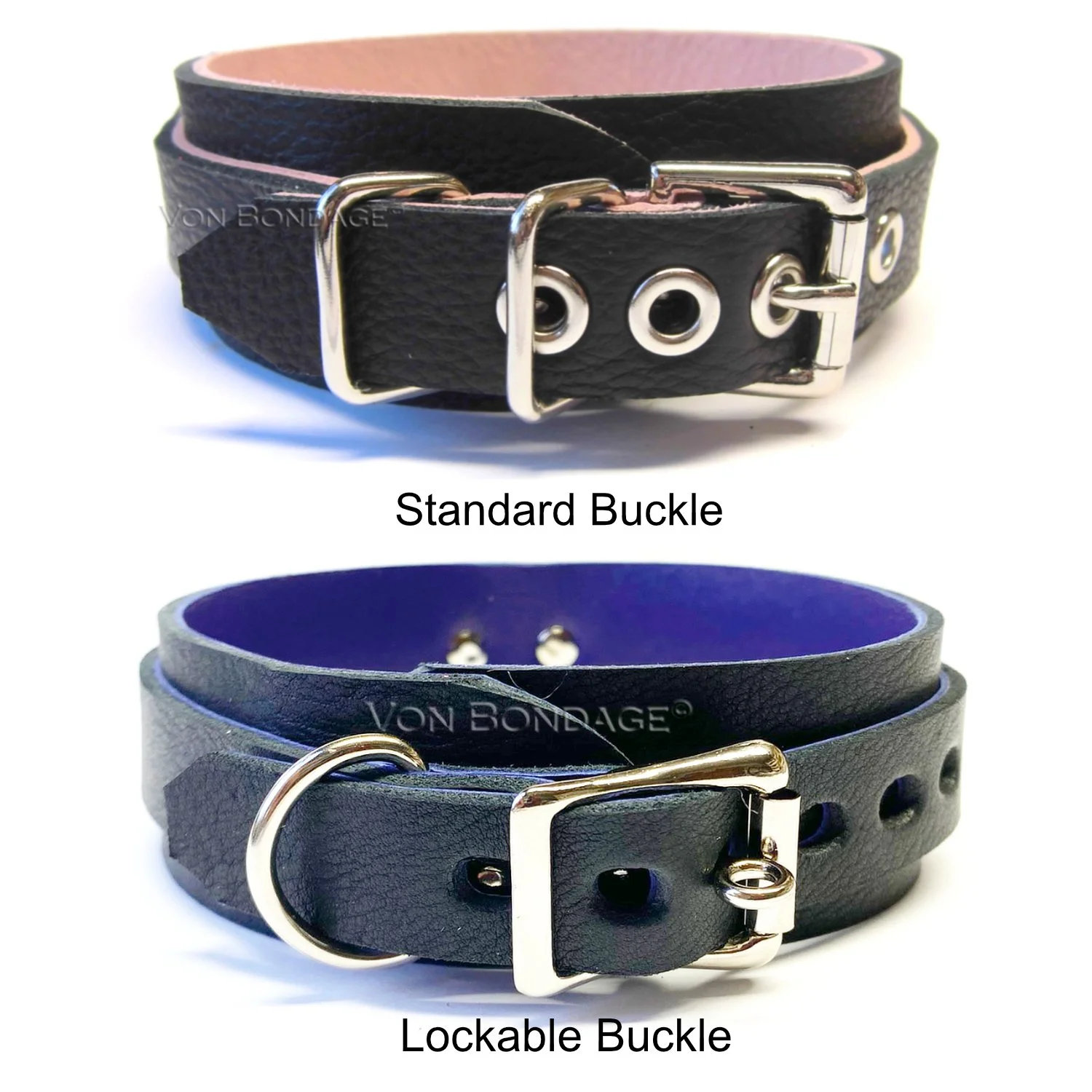 buckle options for von bondage collars