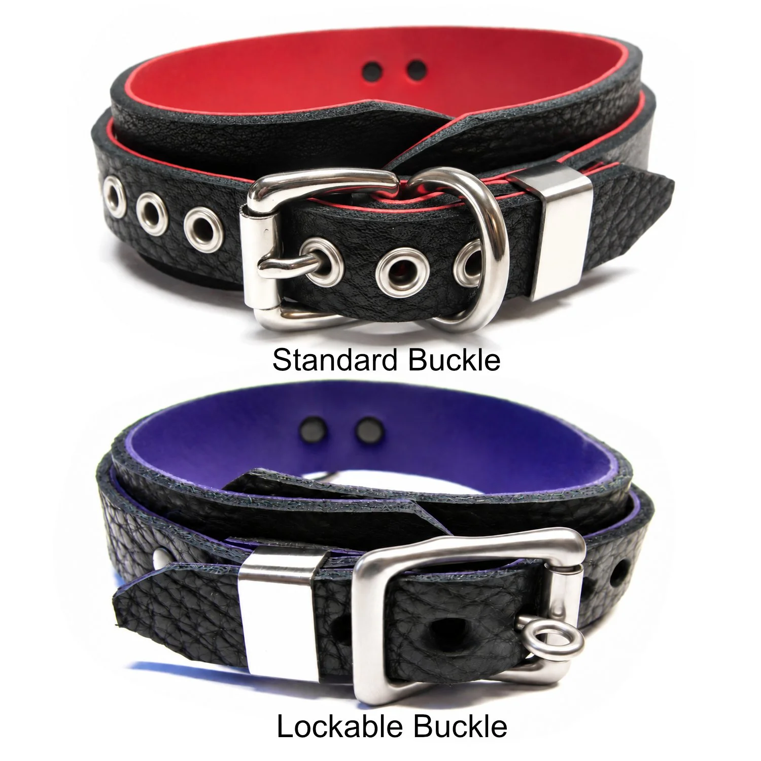 buckle options for nickel free bondage collars