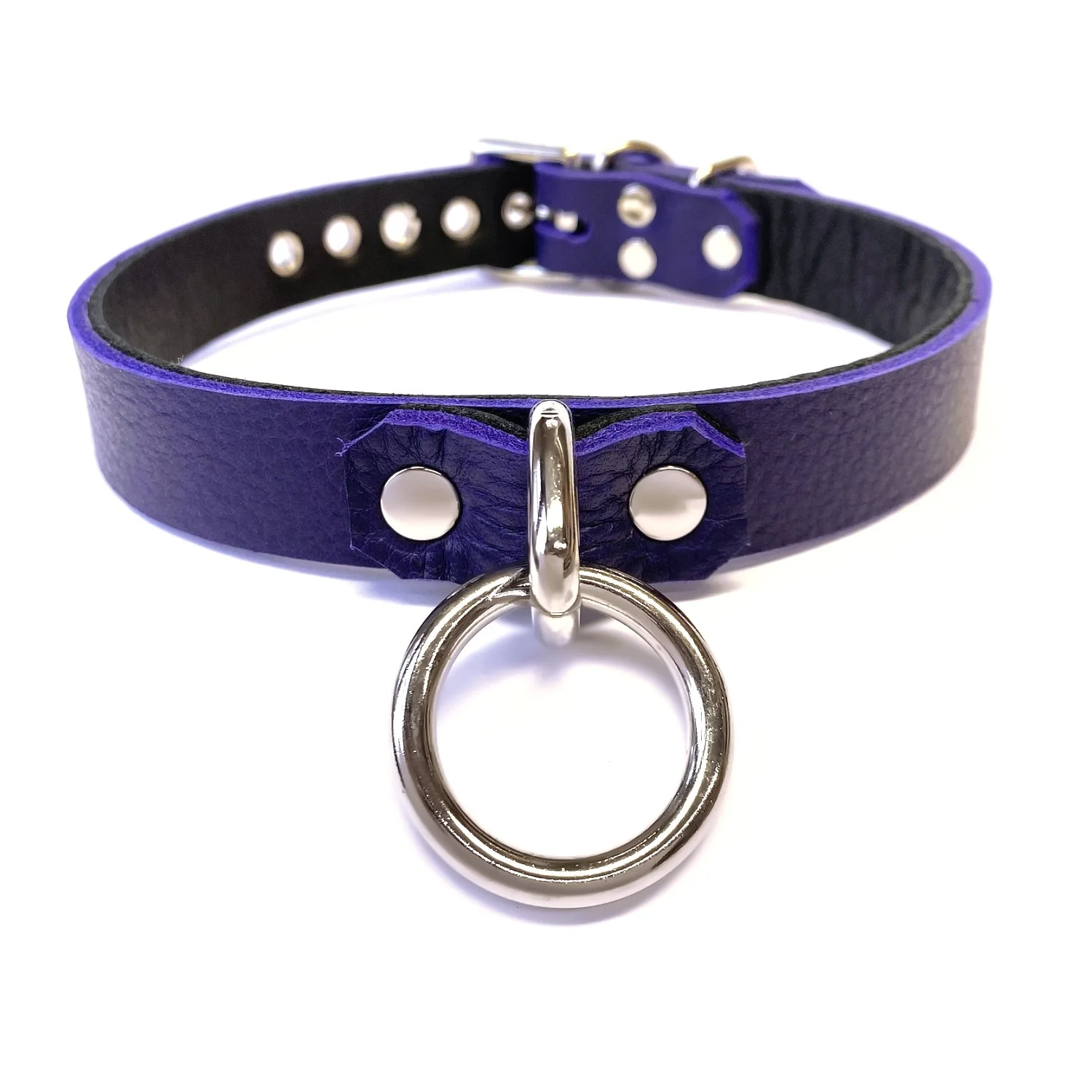 Deep Indigo Leather slave Collar