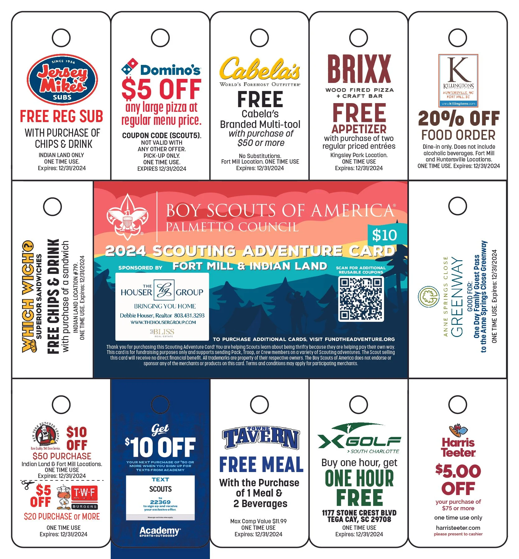 Fort Mill/Indian Land 2024 Scouting Adventure Card — Palmetto Council, Scouting America