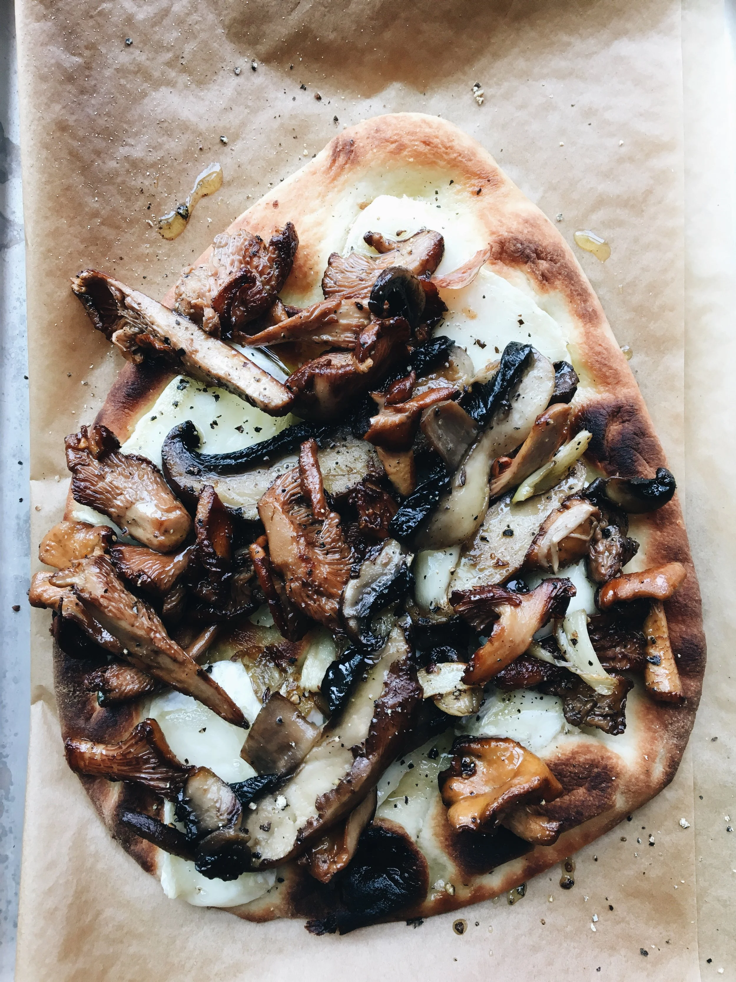 Brie & Chanterelle pizza — Rustic. Joyful. Food.