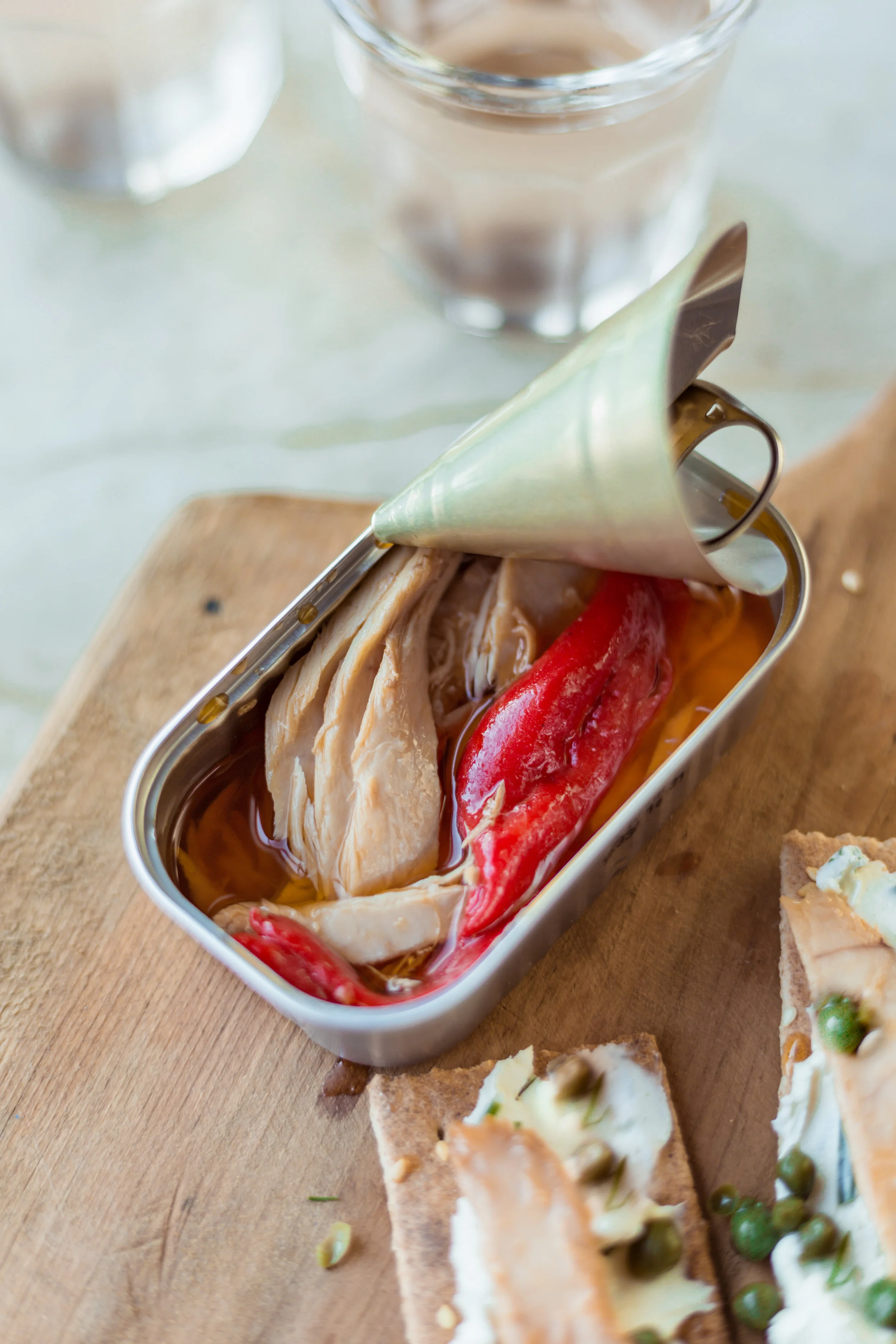 Tuna Belly & Chive Cream Cheese Canapé — Rustic. Joyful. Food.