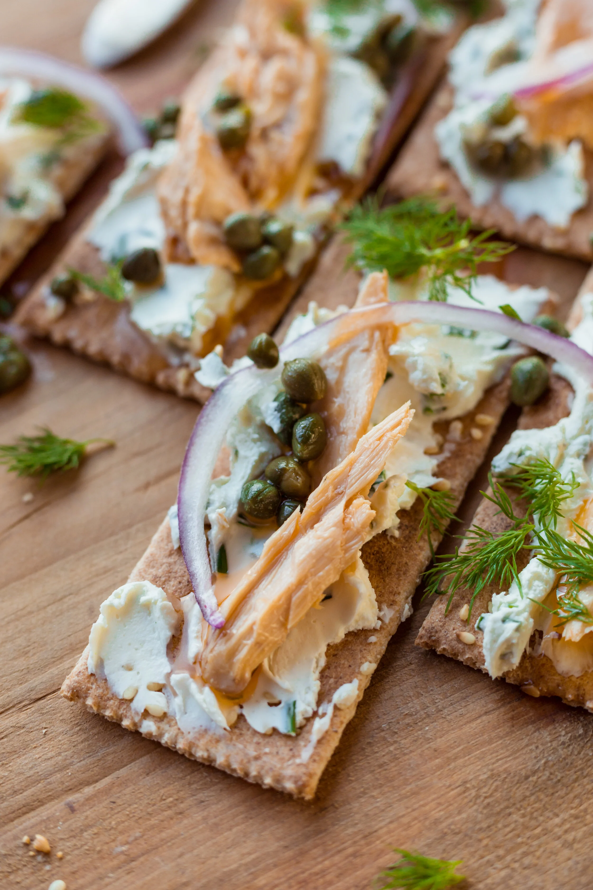 Tuna Belly & Chive Cream Cheese Canapé — Rustic. Joyful. Food.