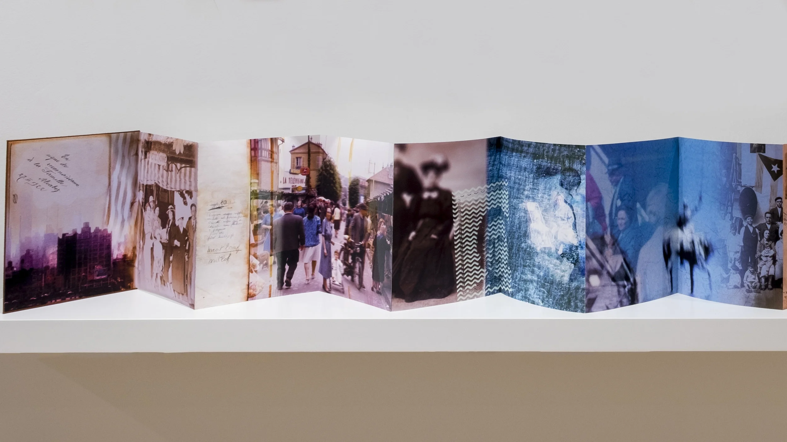 (Detail) Gentille/Camilla . Archival pigment inkjet prints, binder’s board, book cloth. 91 inches x 10 inches. 2019.