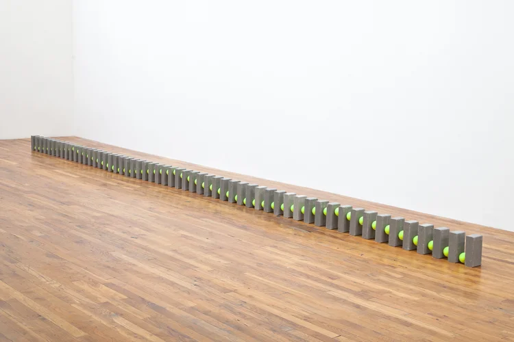 Penn 1 - 4 2012 Concrete bricks and tennis balls 268 x 4 x 8 inches