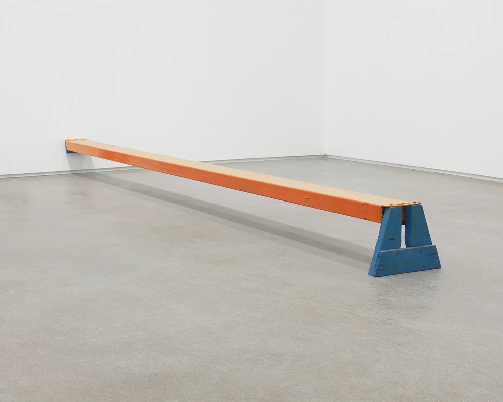 Zachary Susskind Heavy Line 2012 Powder coated steel, enamel, wood 148 x 11 1/2 x 9 1/4 inches