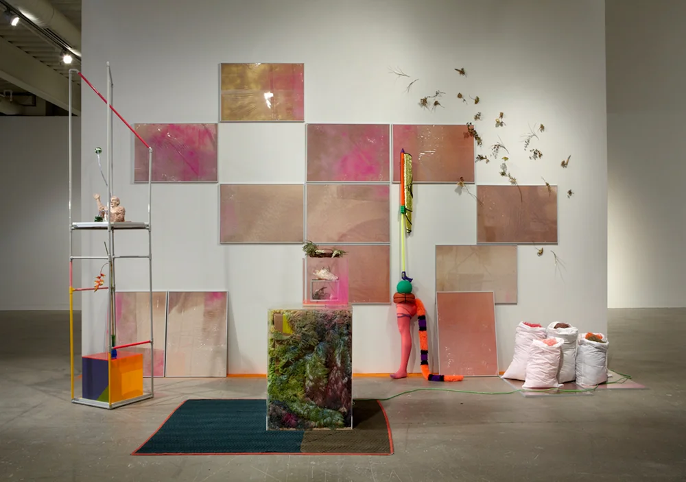 Scene Take Six 2012 PVC pipe, metal frames, ceramic pepper, PVC tube, christmas ball, wire, acrylic, paper, conditioner, shampoo, foam, glass, plast 216 x 192 x 108 inches