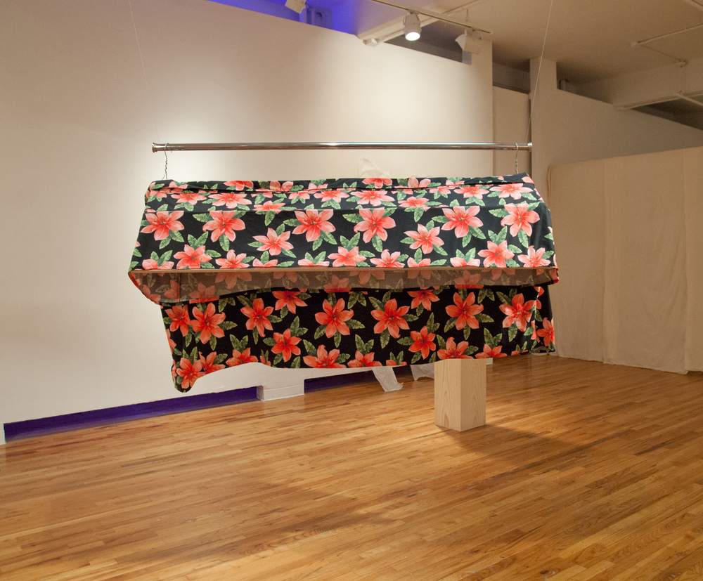 Three Day Weekend 2012 Cotton fabric, steel, aluminum 75 x 54 x 36 inches