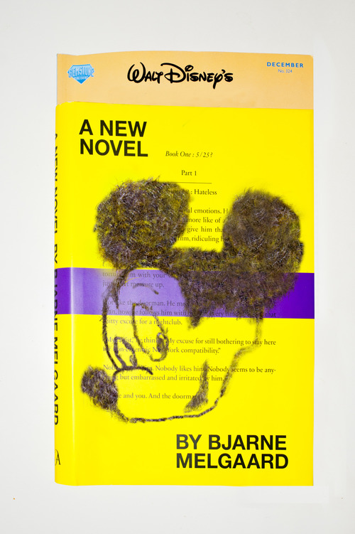   Walt Disney's A New Novel by Bjarne Melgaard with Shaved Pubic Hair Glued to the Cover  2012 Ltd. edition book release 