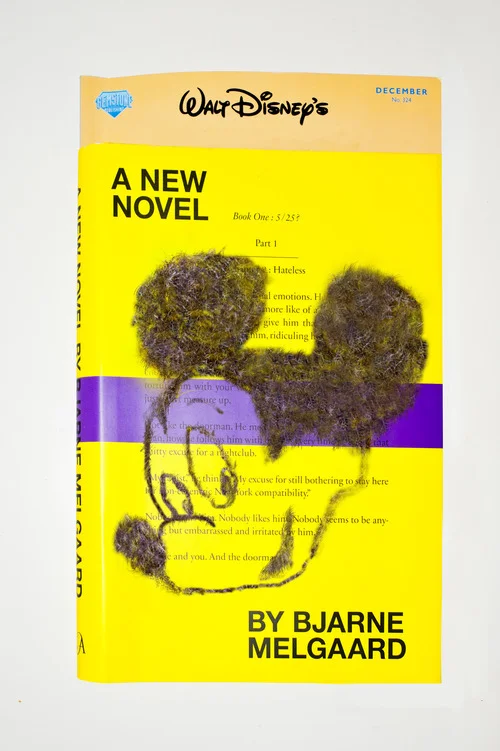 Walt Disney's A New Novel by Bjarne Melgaard with Shaved Pubic Hair Glued to the Cover 2012 Ltd. edition book release