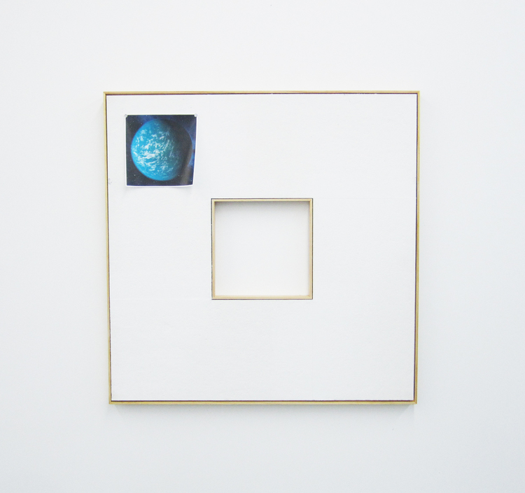 Welcome Back! 2012 Digital print, and pushpin on painted homasote panel 36 x 36 inches
