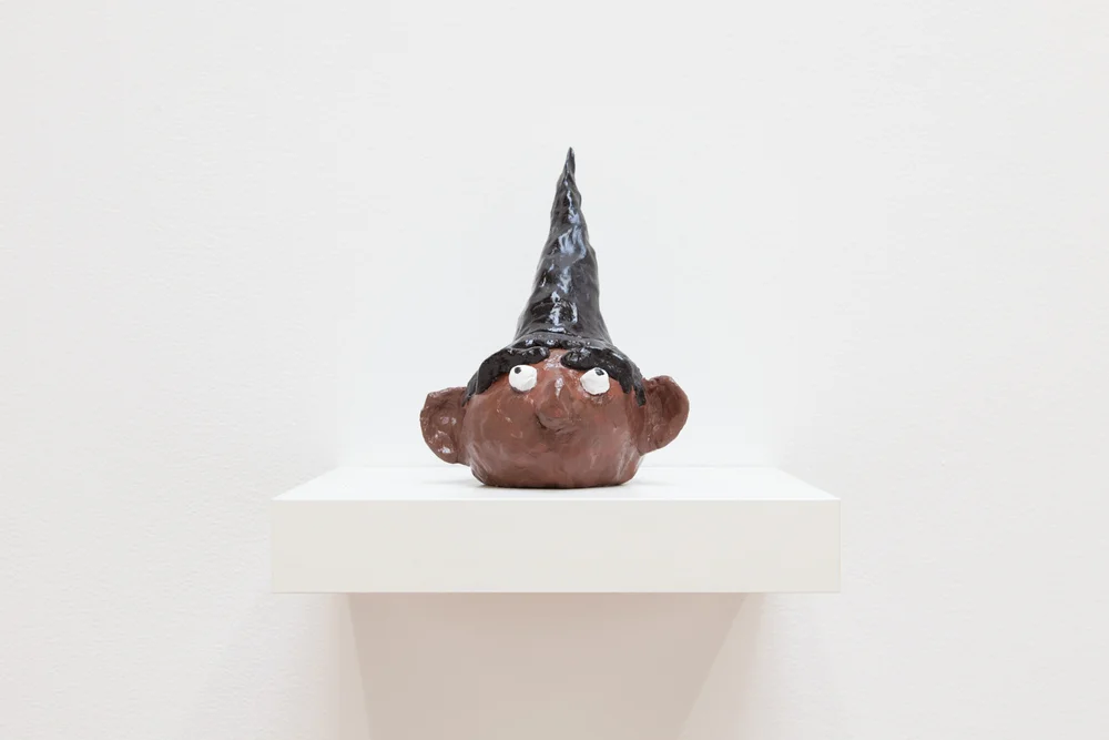Nick Fusaro Untitled (Faces) 2013 Acrylic and clay 14 x 12 x 10.5 inches each 