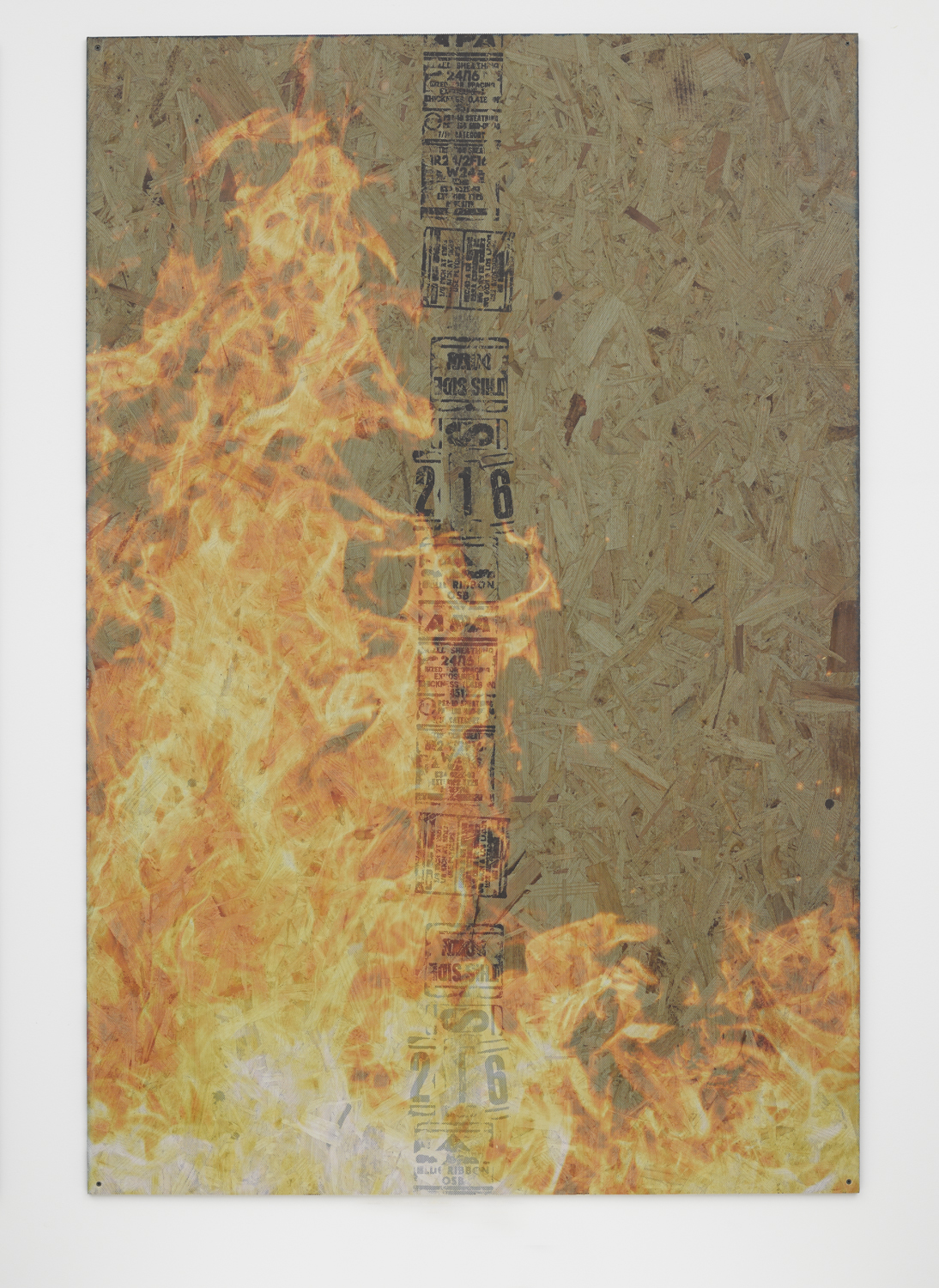 Taco Bell's Burnt Menu 2014 OSB, ink jet printed on perforated vinyl, matte medium 72 x 48 inches