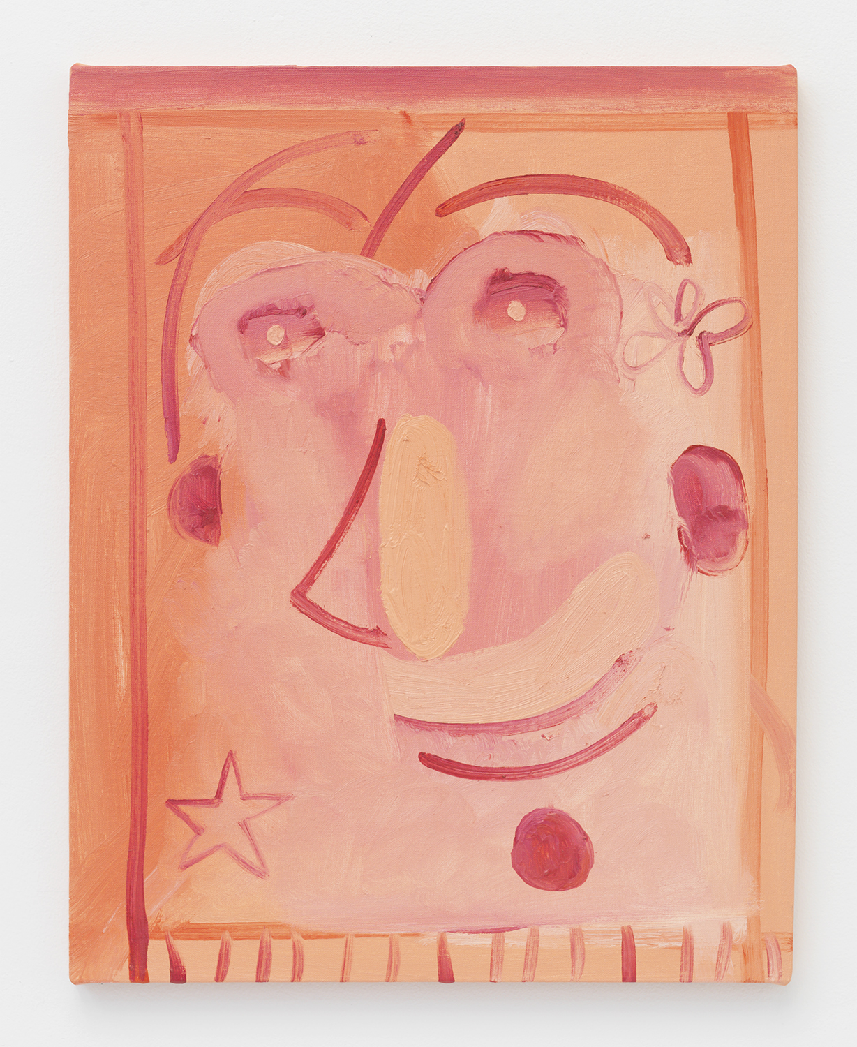 Brian Kokoska Untitled (Fuzzy Peach) , 2014 Oil on canvas 23 x 18 inches