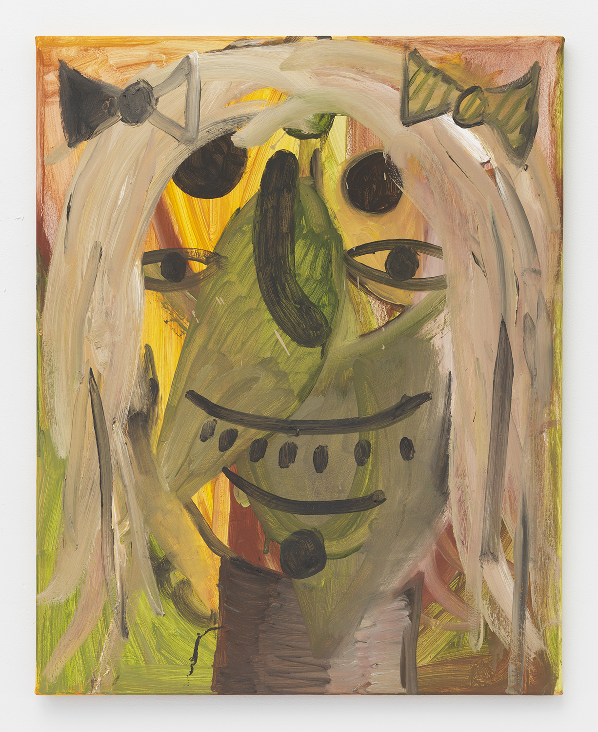 Brian Kokoska Banjo Tabitha , 2014 Oil acrylic and spray paint on canvas 34 x 27 inches